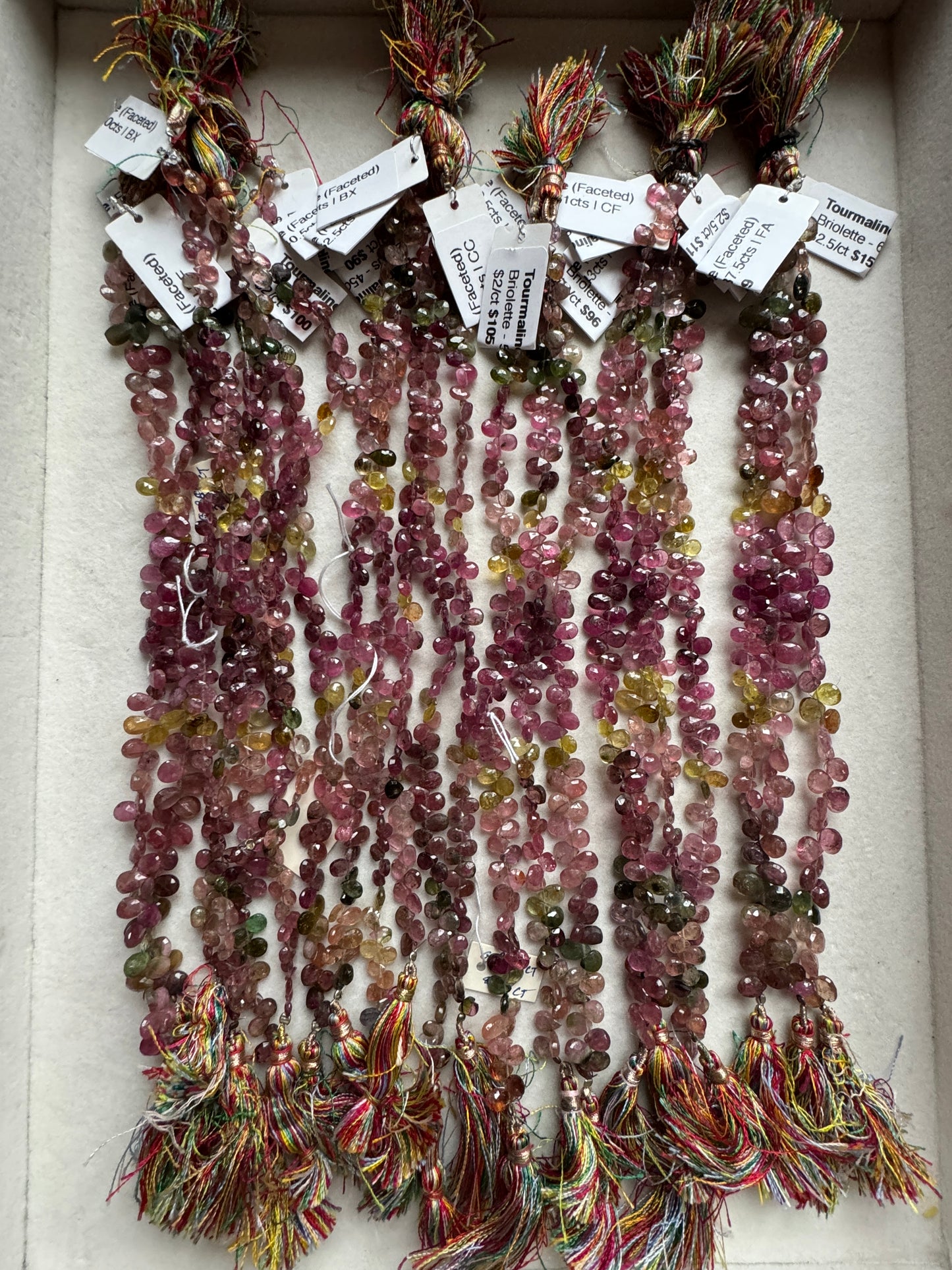 Tourmaline Briolettes (Faceted)