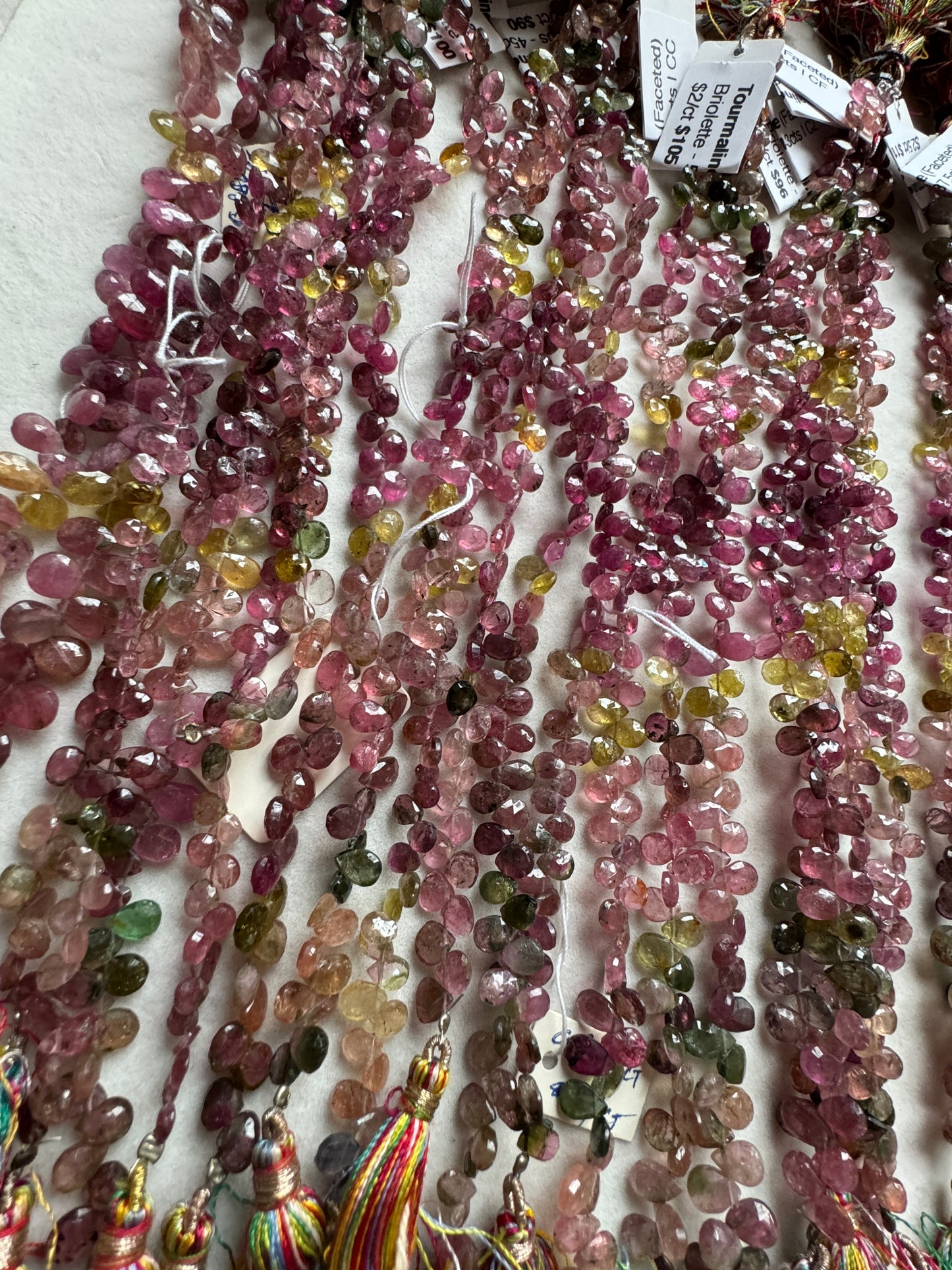 Tourmaline Briolettes (Faceted)