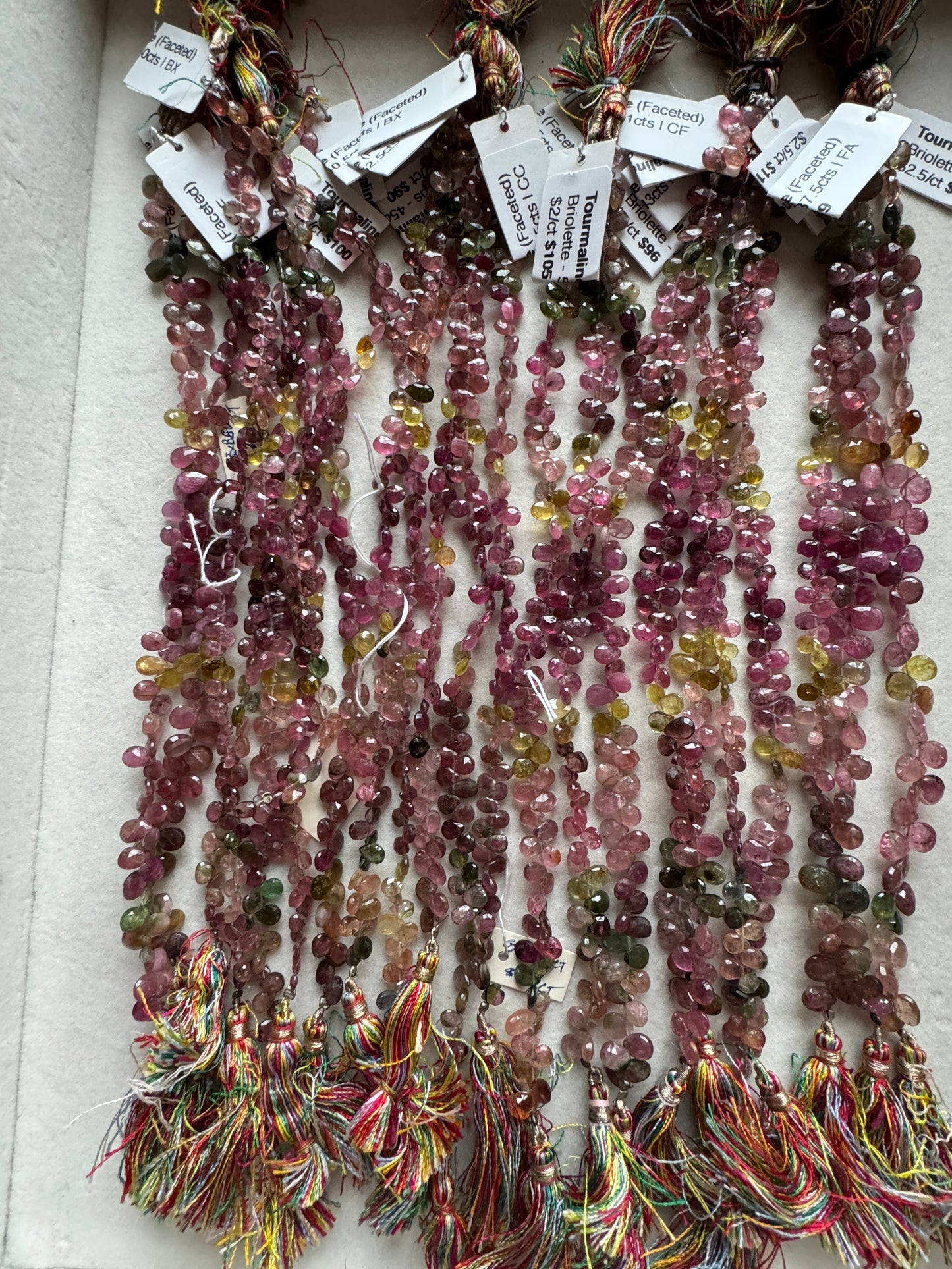 Tourmaline Briolettes (Faceted)