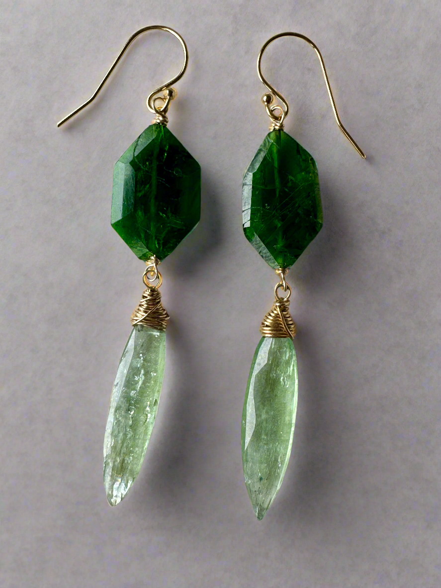 Chrome Diopside & Green Kyanite