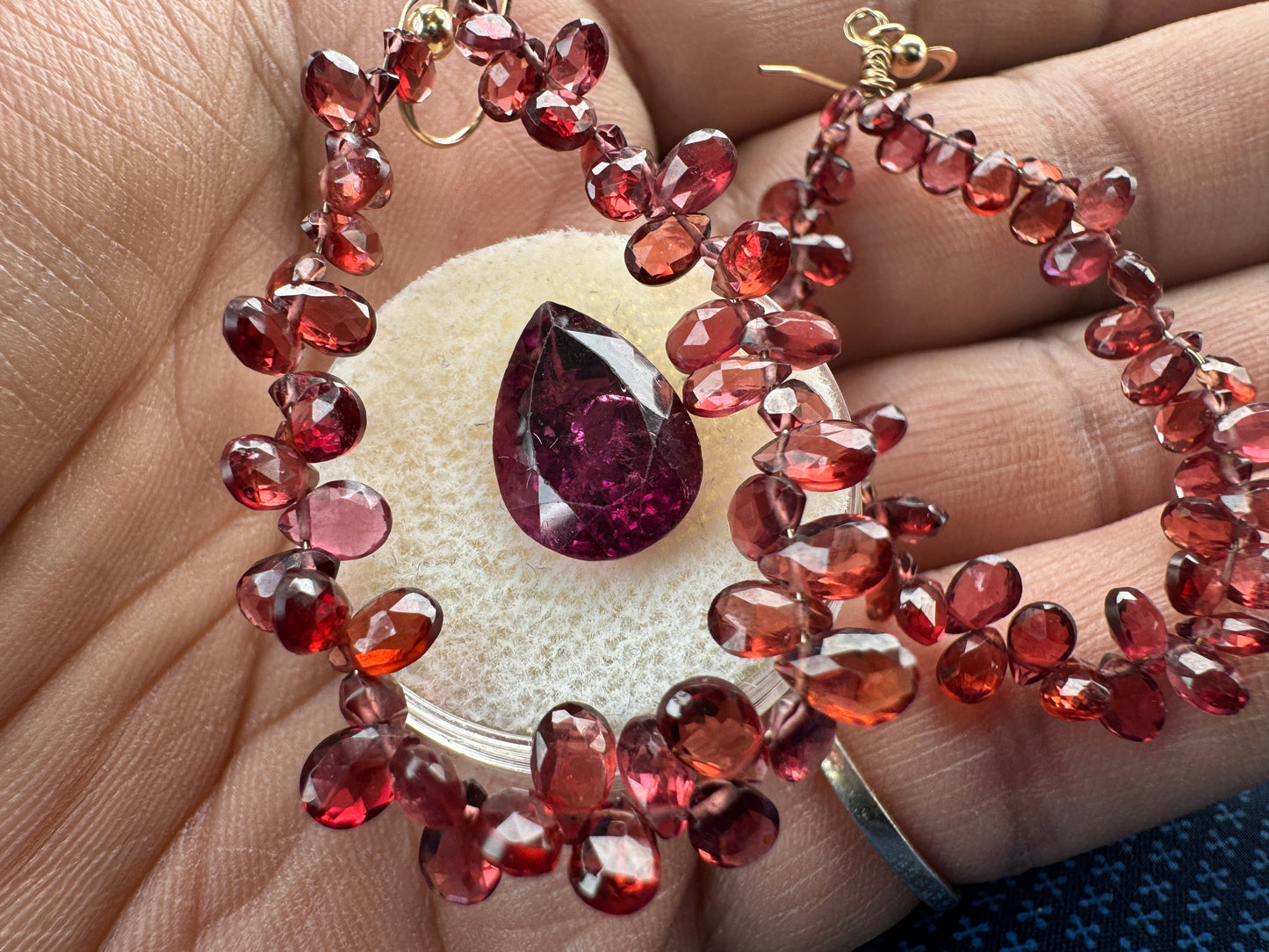 Rhodolite Garnet, Tourmaline, Dusty Pink Tourmaline