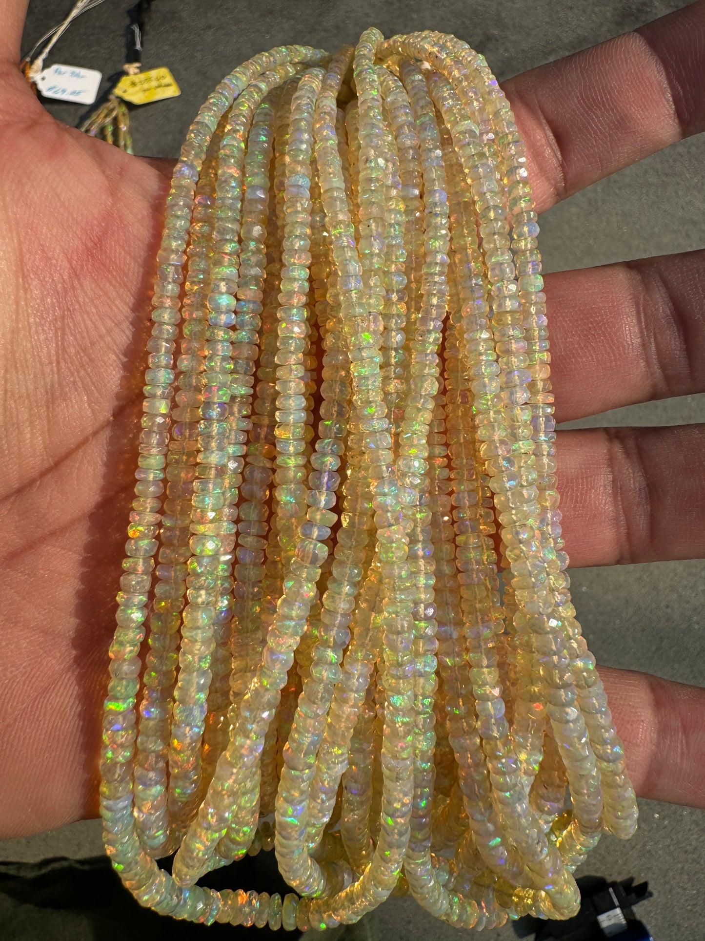 Yellow OPAL Faceted Roundelle