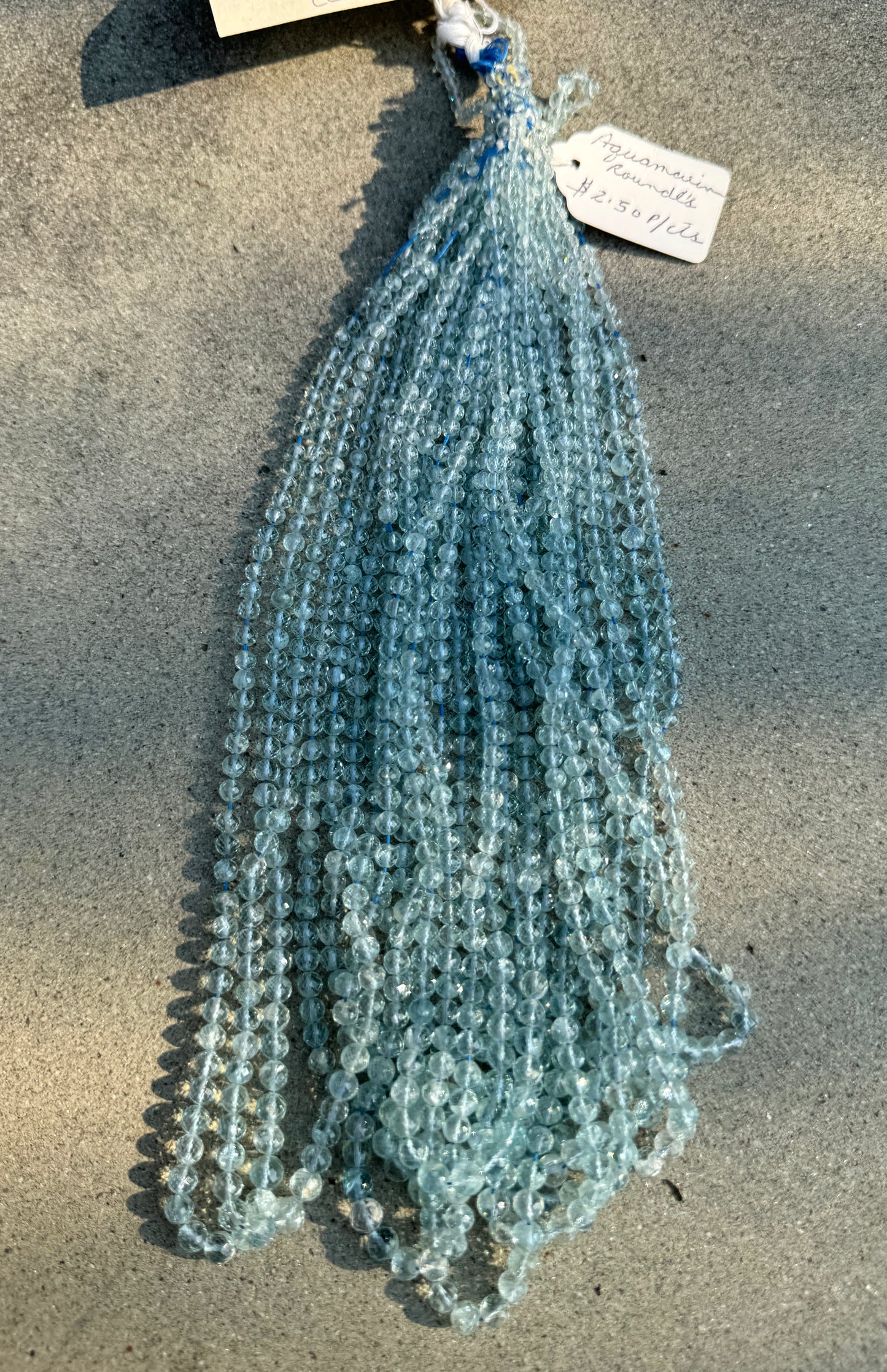 AQUAMARINE, Faceted Rondelles