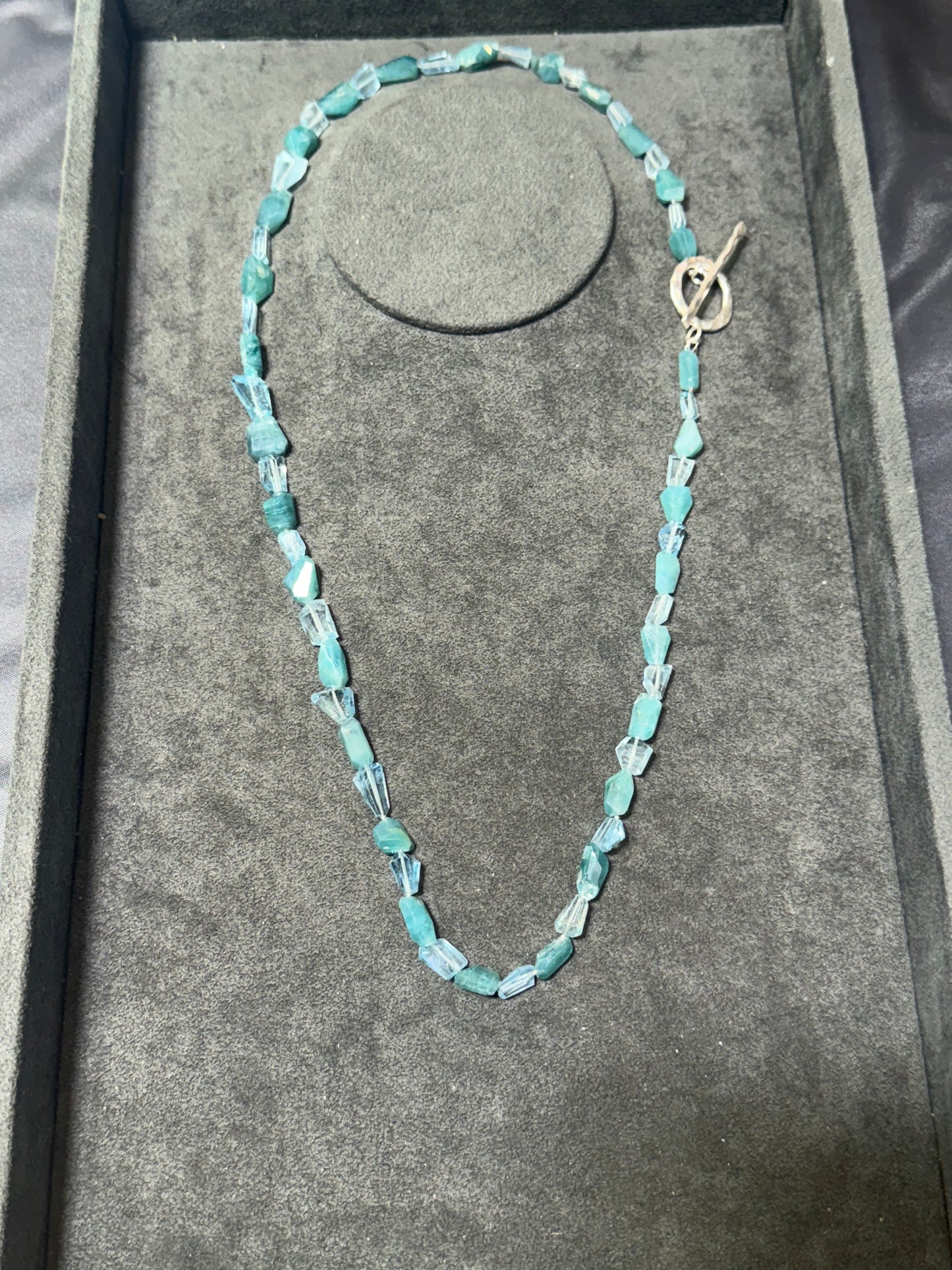 Aquamarine & Grandidierite Necklace
