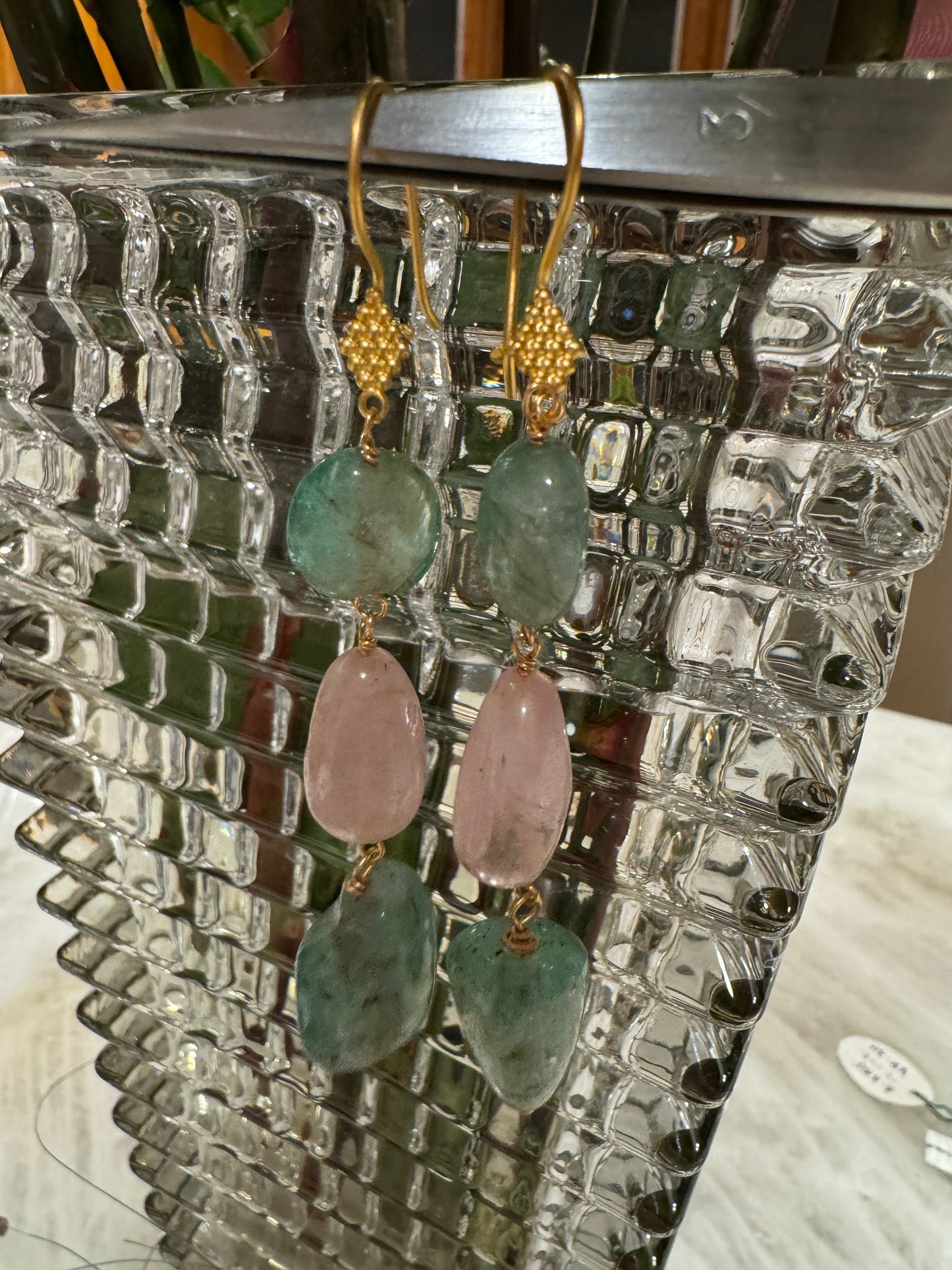 Tourmaline Earrings, Gold Vermeil
