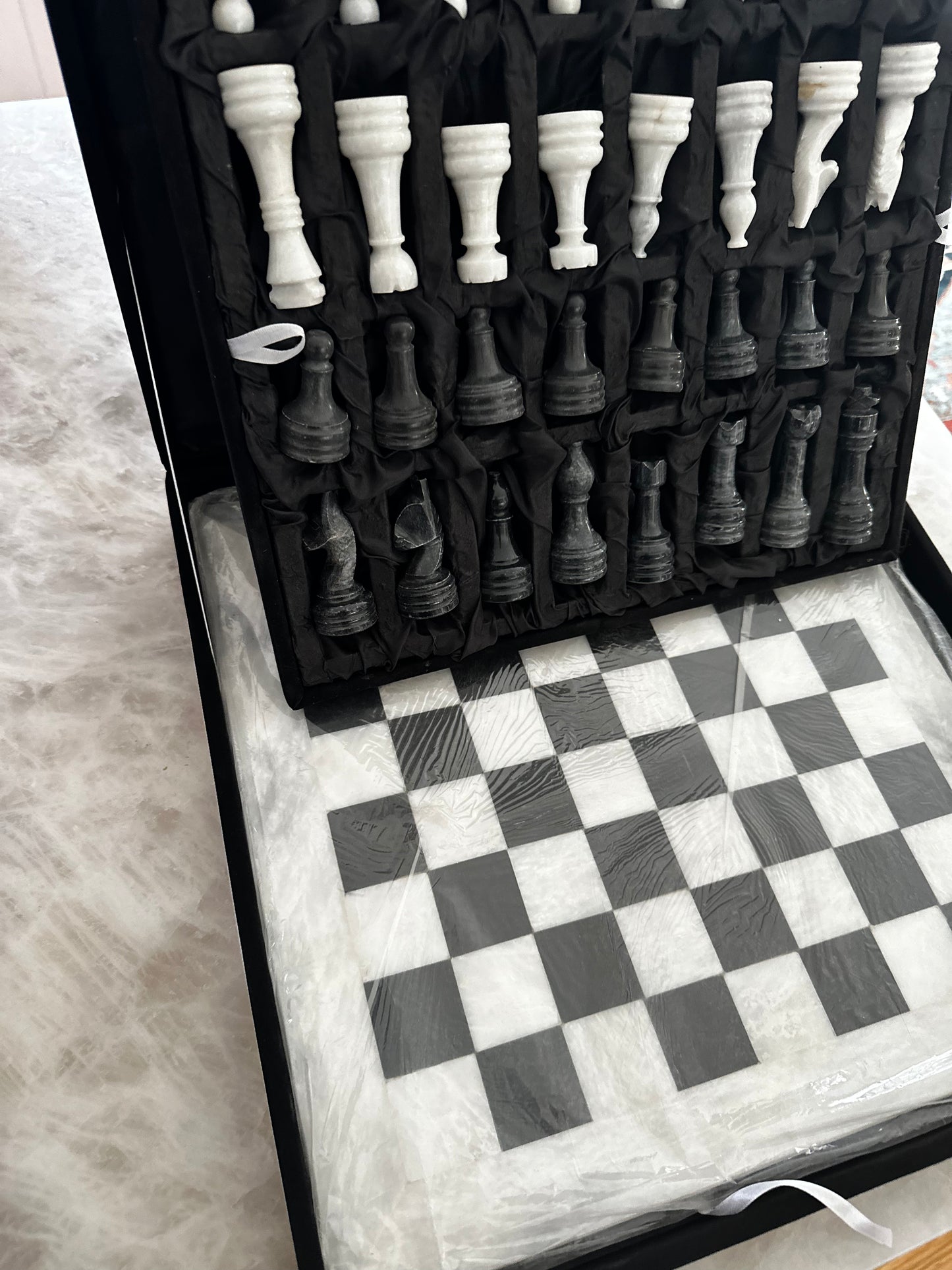 Marble Chess Set, 24 x 24
