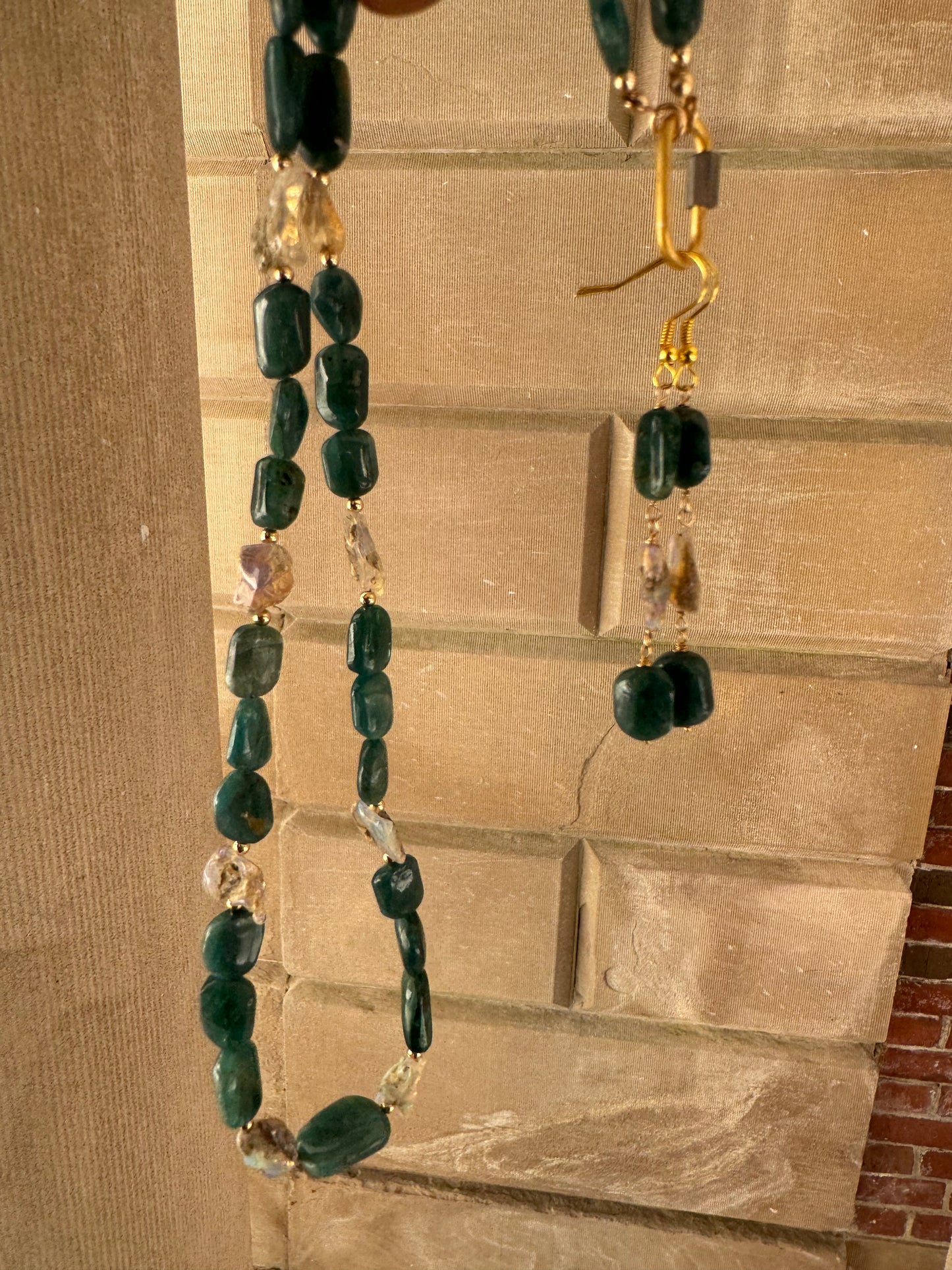 Grandidierite & Ethopian Opal, Silver Hardware