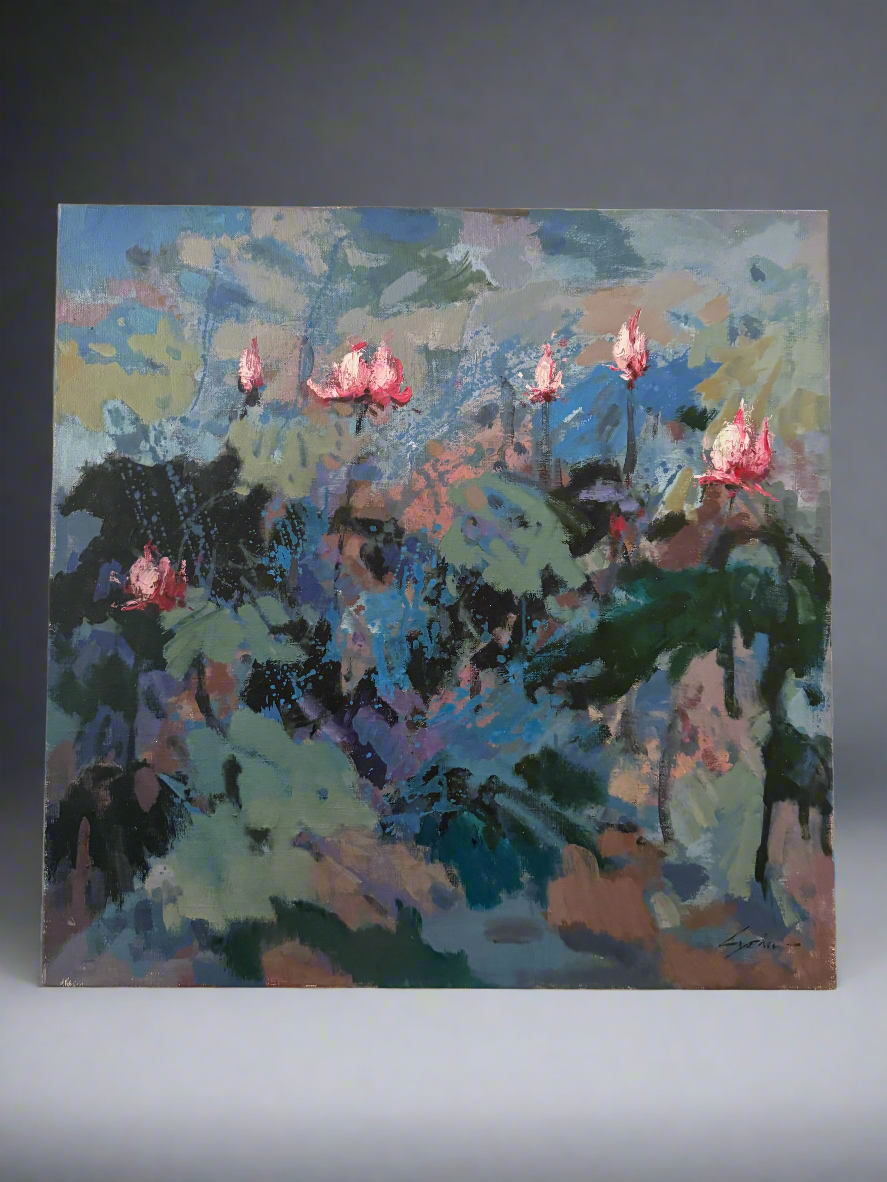 Original Oil Painting on Linen, 36 x 36in