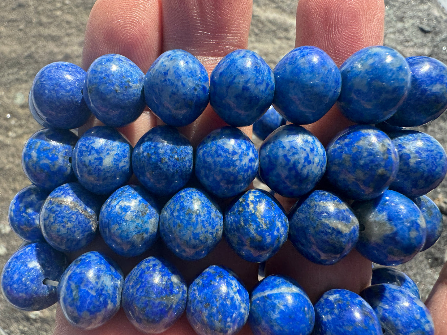 14-16mm LAPIS LAZULI (Afghanistan) Stretch Bracelet